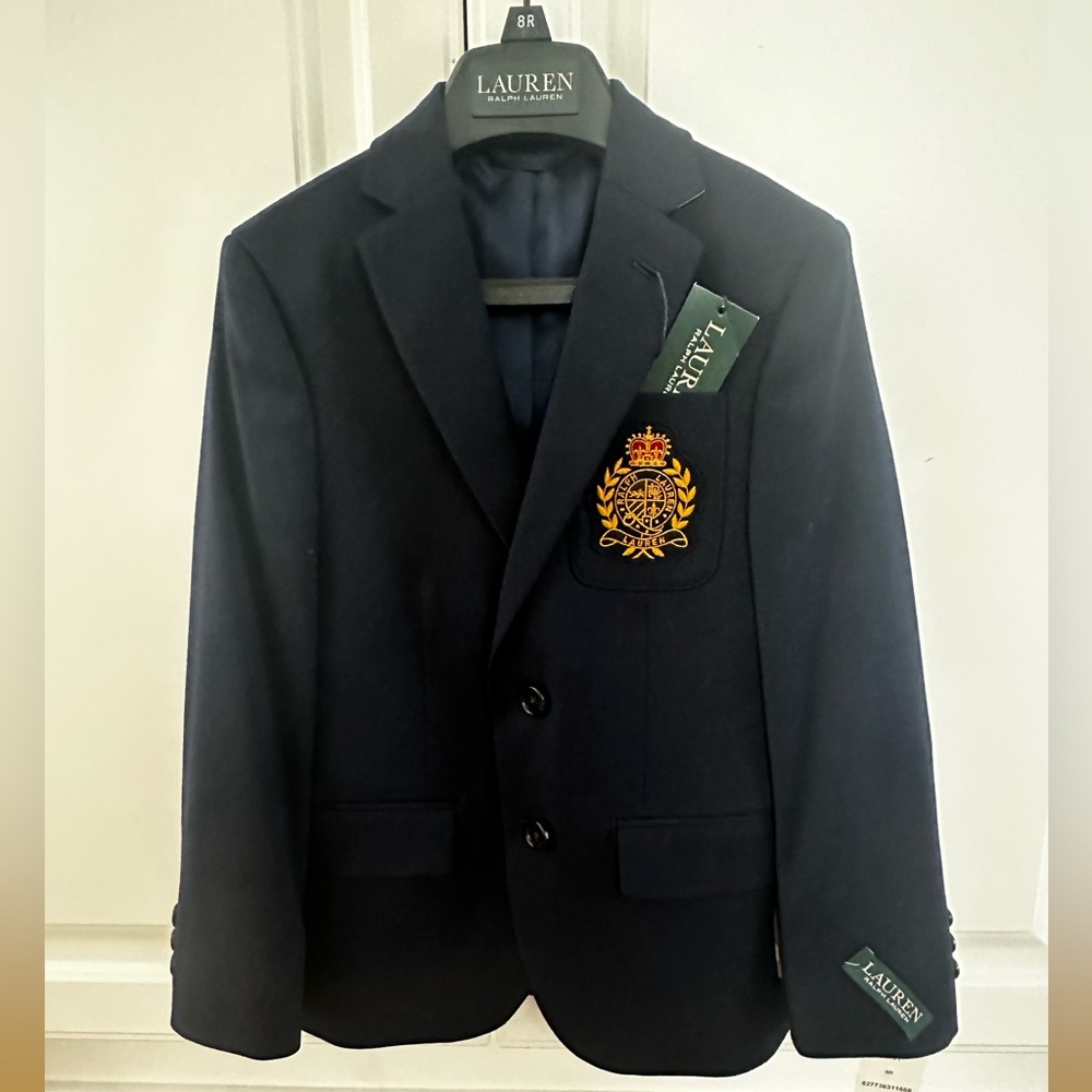 Ralph Lauren boys two button blazer navy